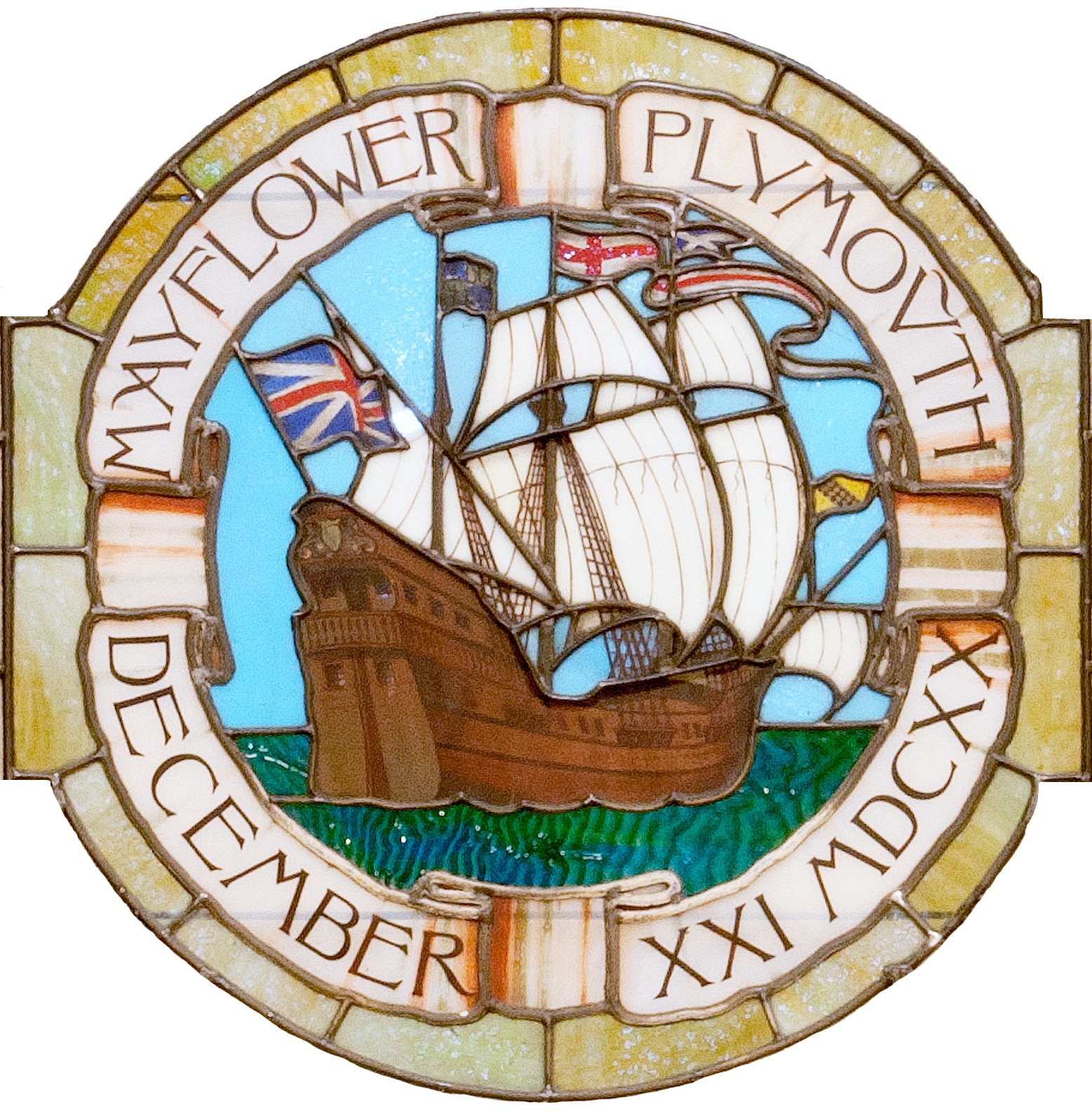 Mayflower in Stained Glass Image