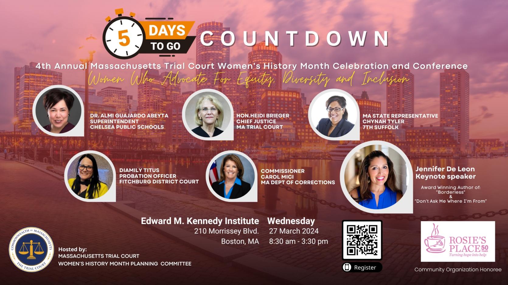 4th Annual Massachusetts Women's History Month Celebration and Conference countdown card