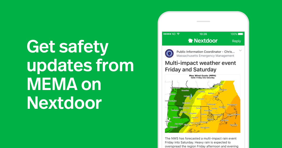 Get safety updates from MEMA on nextdoor