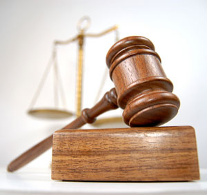 scales of justice and gavel