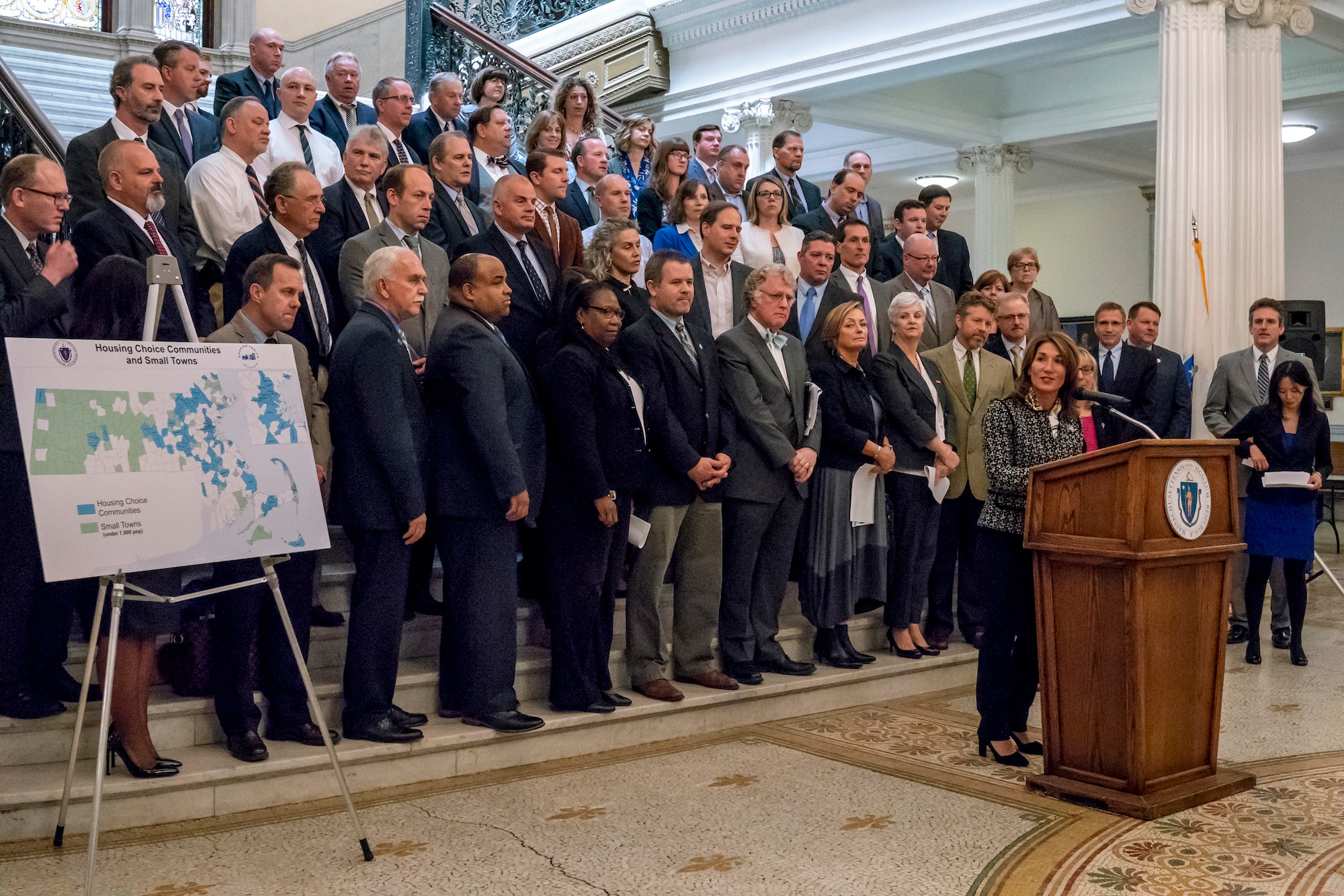 Lt. Governor Karyn Polito was joined by municipal officials and legislators to announce the 2018 Housing Choice Community designees.