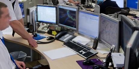 Fire Alarm Operators at desk