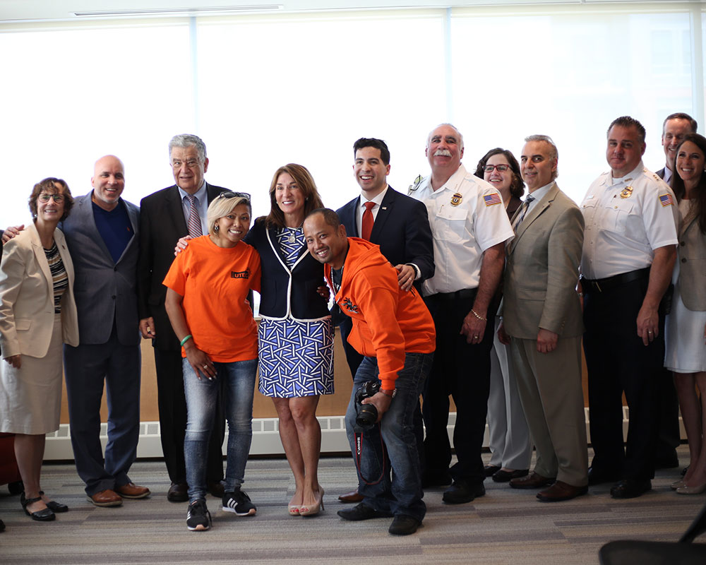 Lt. Governor Karyn Polito, Rep. Andy X. Vargas, and others announce SSYI grant.