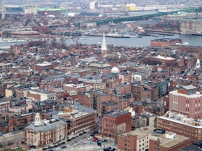 A photo of the historic North End of Boston