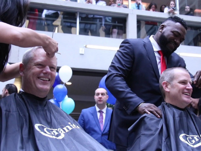 Governor Baker participates in Saving By Shaving