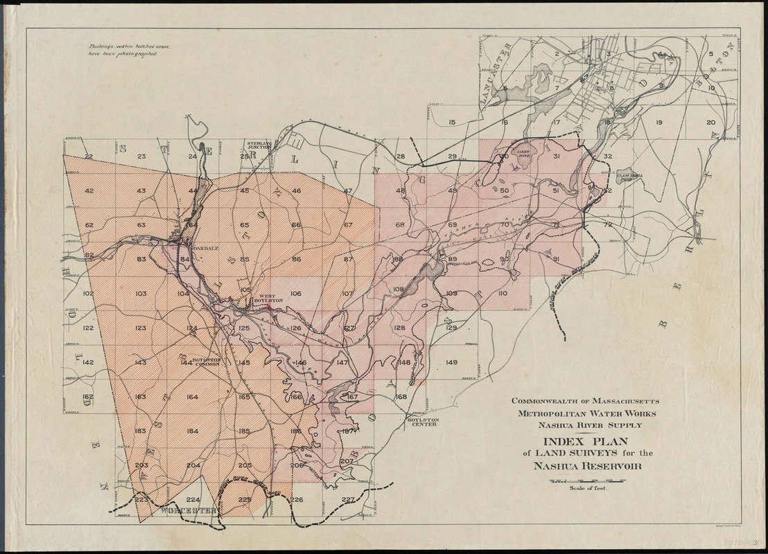Nashua Reservoir Plan 1898
