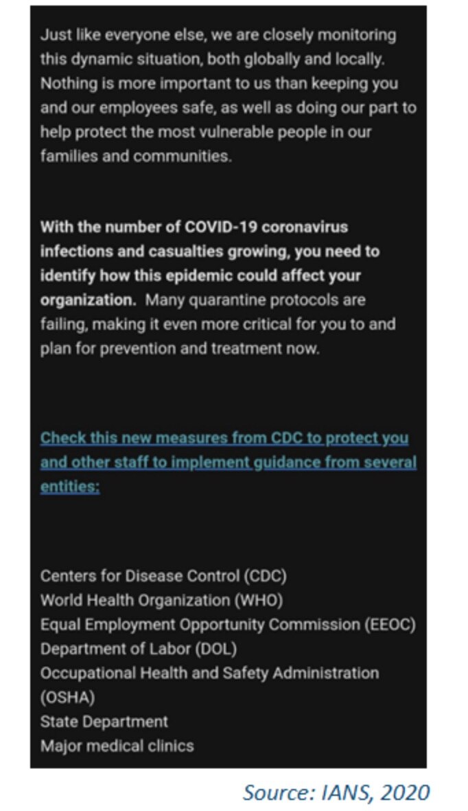 CDC Phishing Example