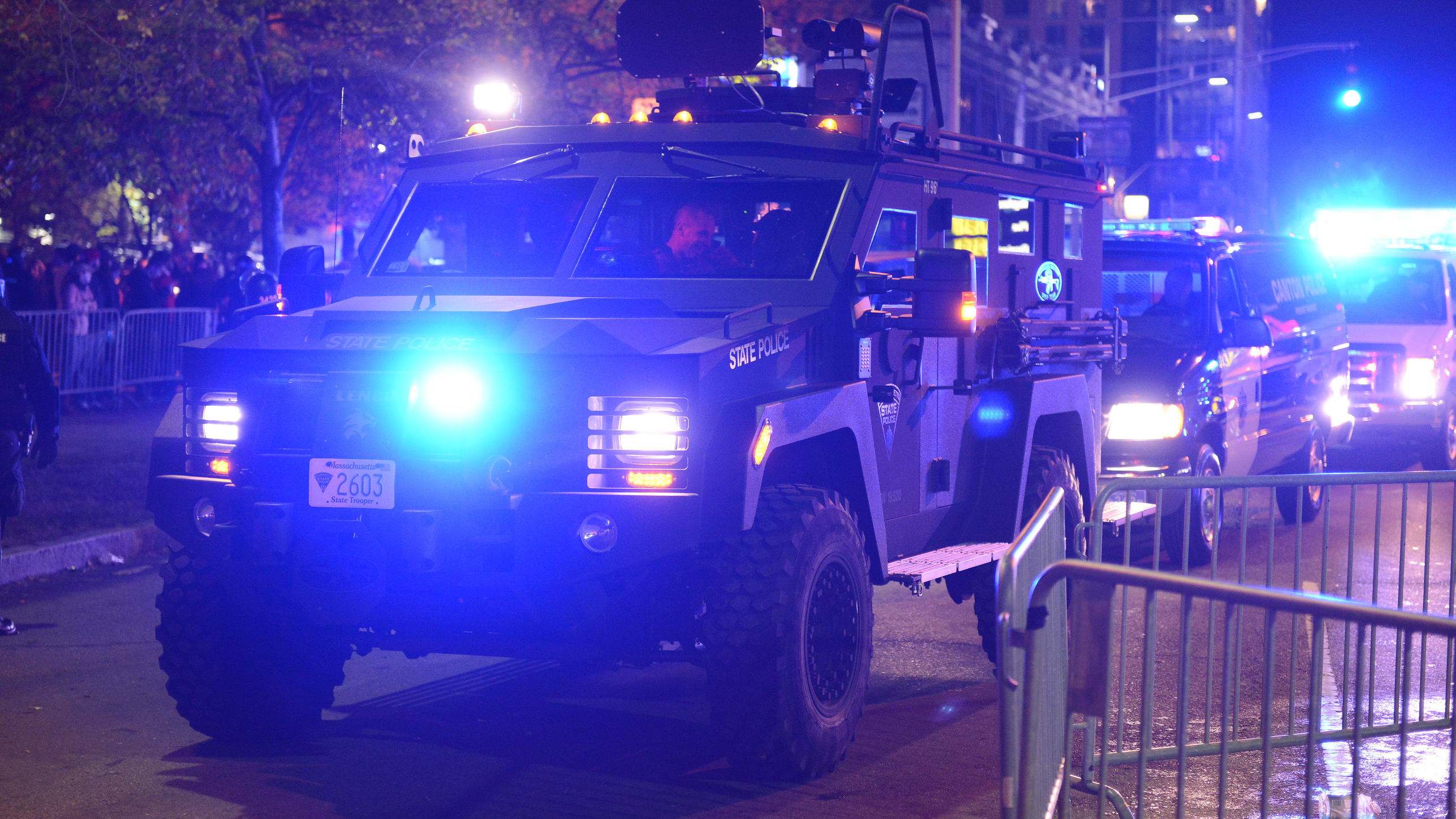 Armored vehicle on street