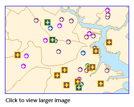 health centers sample map