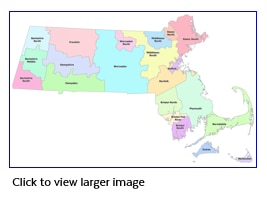 Registries of Deeds Districts map