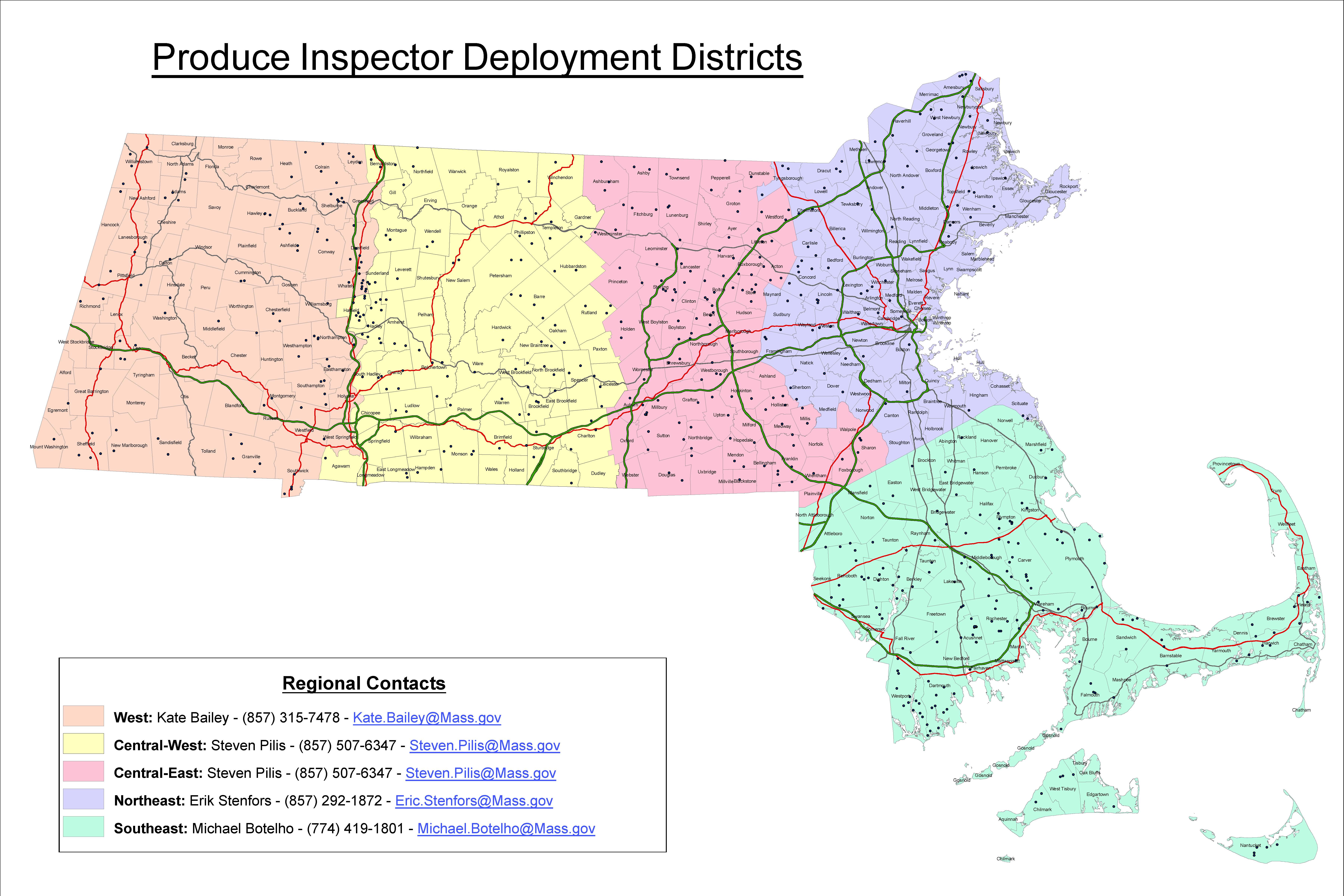 Produce Safety Inspector Regions