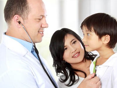 Doctor visit child parent