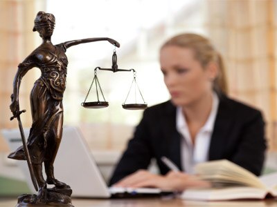 lawyer and justice statue