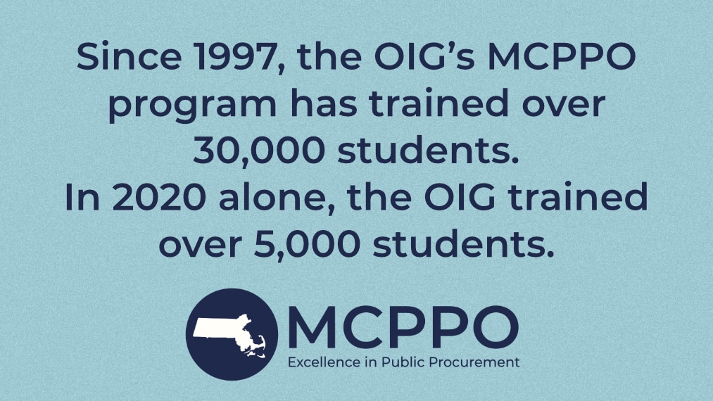 Graphic showing the number of students trained by the MCPPO program