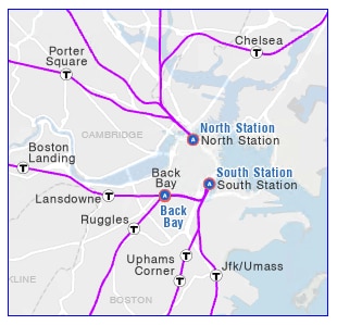 MBTA Commuter Rail sample map