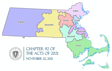 Governor's Council Districts (2021) map