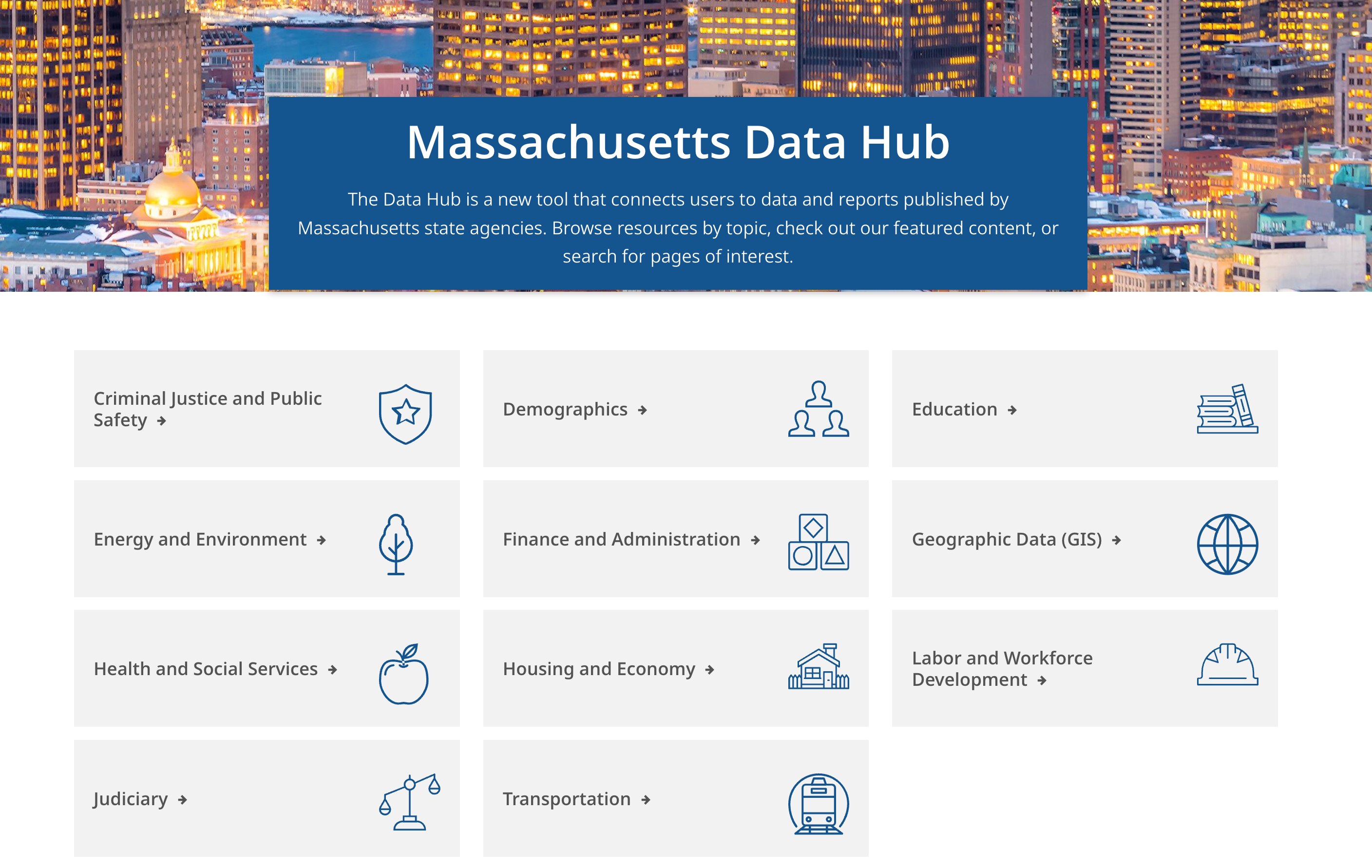 Massachusetts data hub