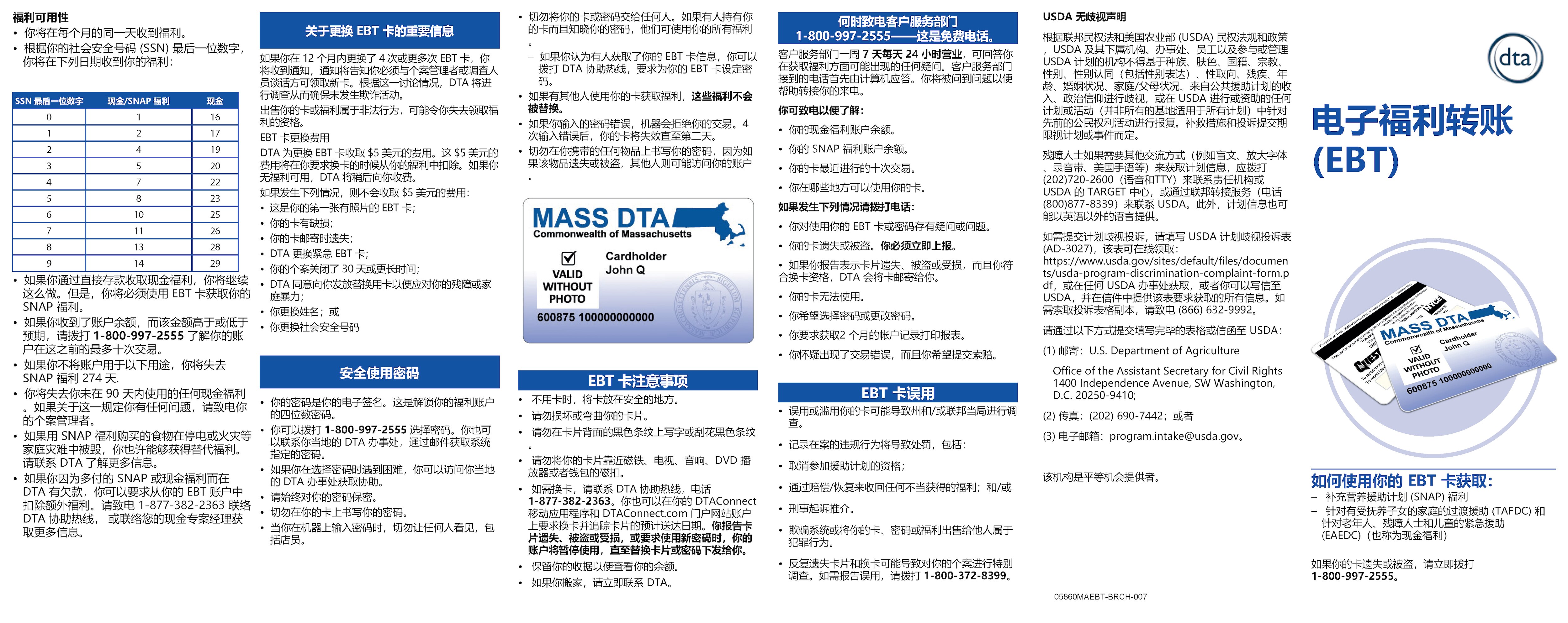Chinese EBT Brochure