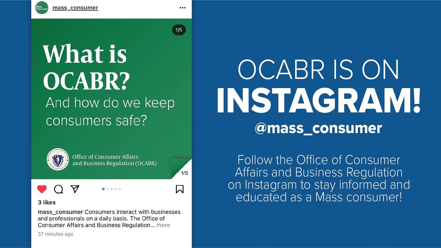 OCABR Instagram graphic