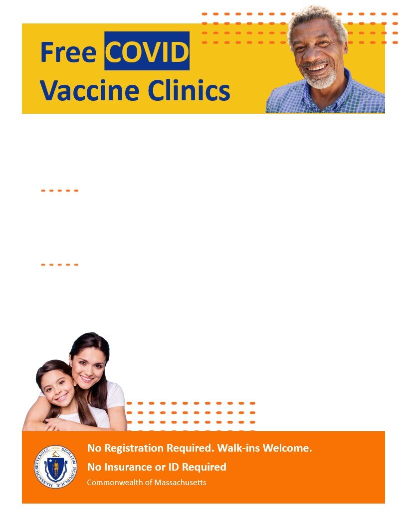 A COVID-19 vaccine promotional flyer template for use