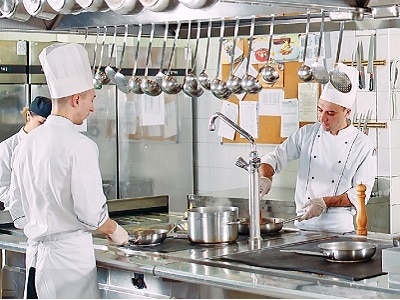 Correction Officers in Kitchen