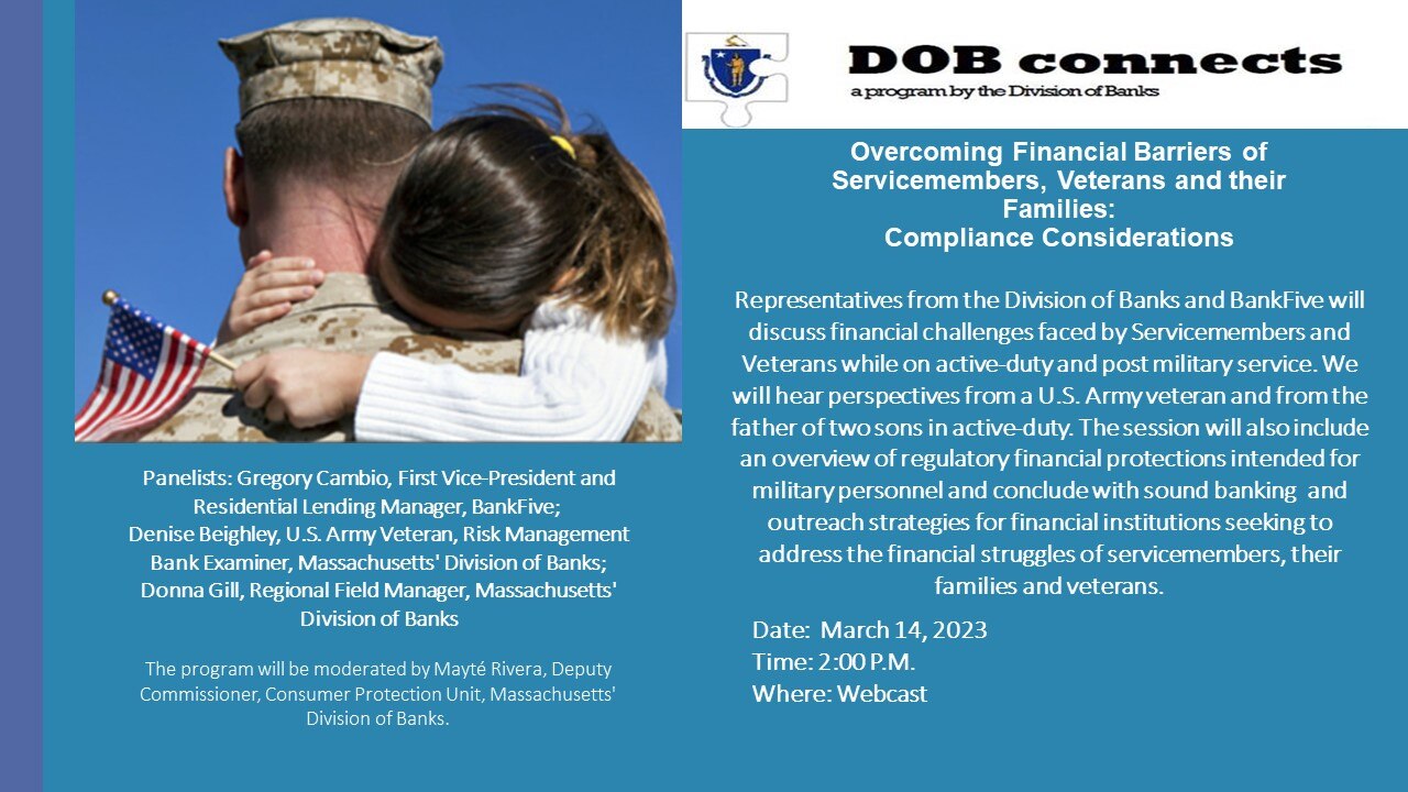 Overcoming Financial Barriers of Servicemembers, Veterans, and their Families
