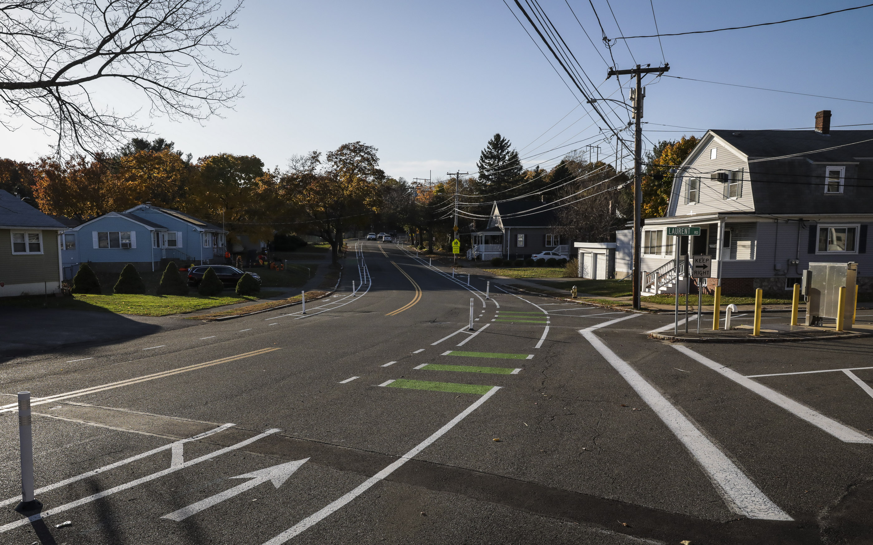 Before photo example for Willson St. in Salem - shows road conditions with a divided road and no bike lane