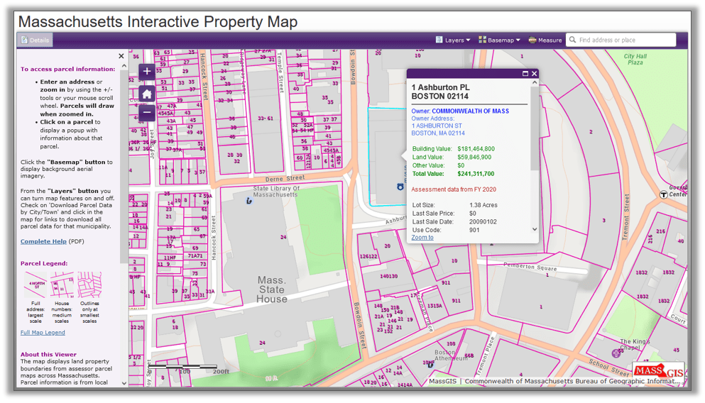 Massachusetts Interactive Property Map