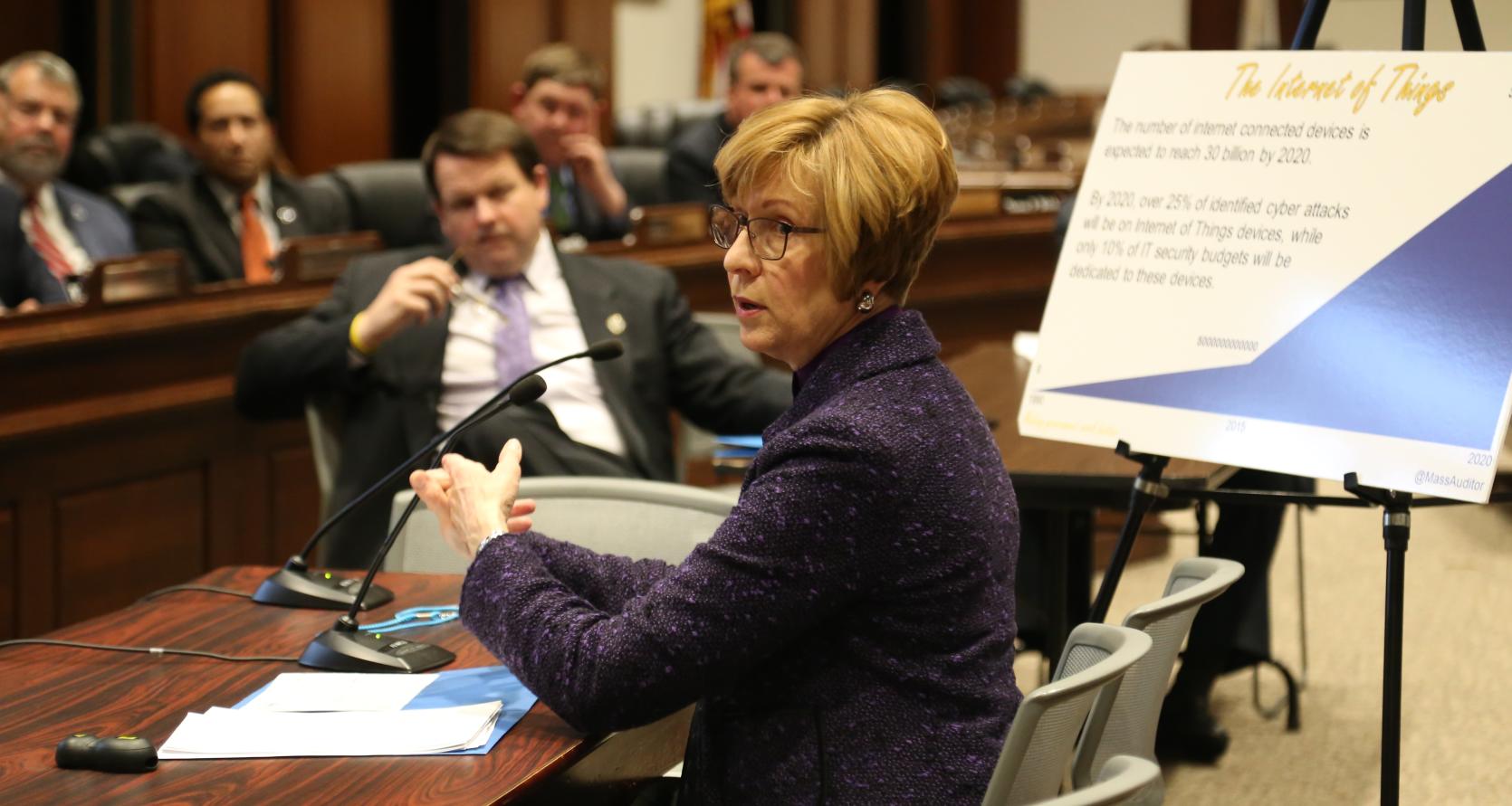 Auditor Suzanne M. Bump testifies before the Joint Committee on Ways and Means