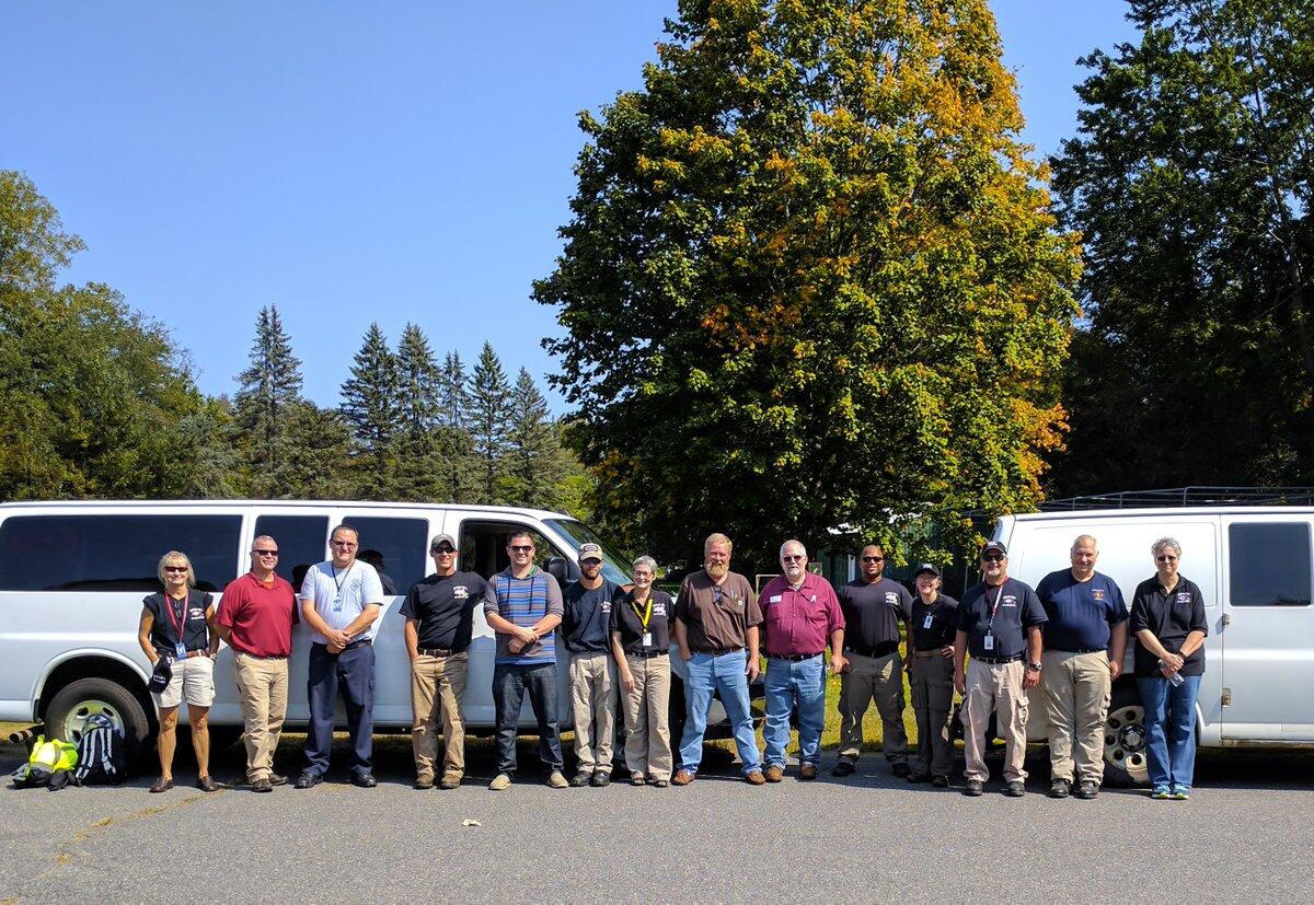 Members of Northwest Massachusetts Incident Management Team preparing to deploy to Florida