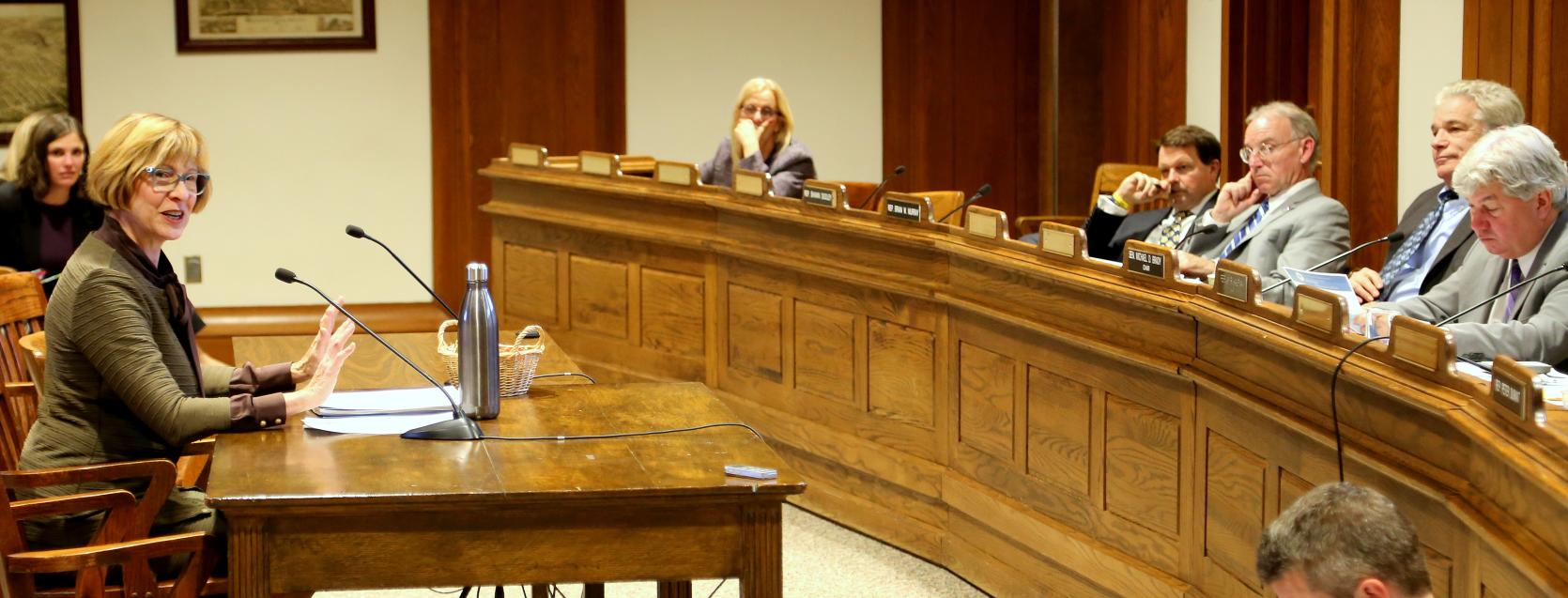 Auditor Bump testifies about the Revenue Accountability Act, a key part of her Accountability Agenda at the State House