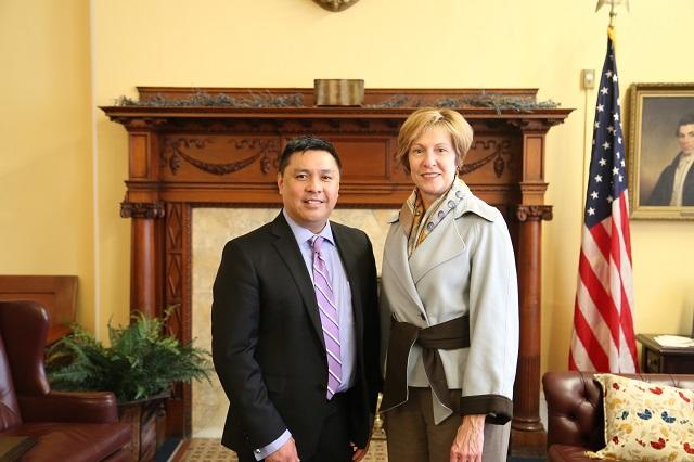 Dr. John Naranja and Auditor Bump at the State House following his appointment to the Asian American Commission