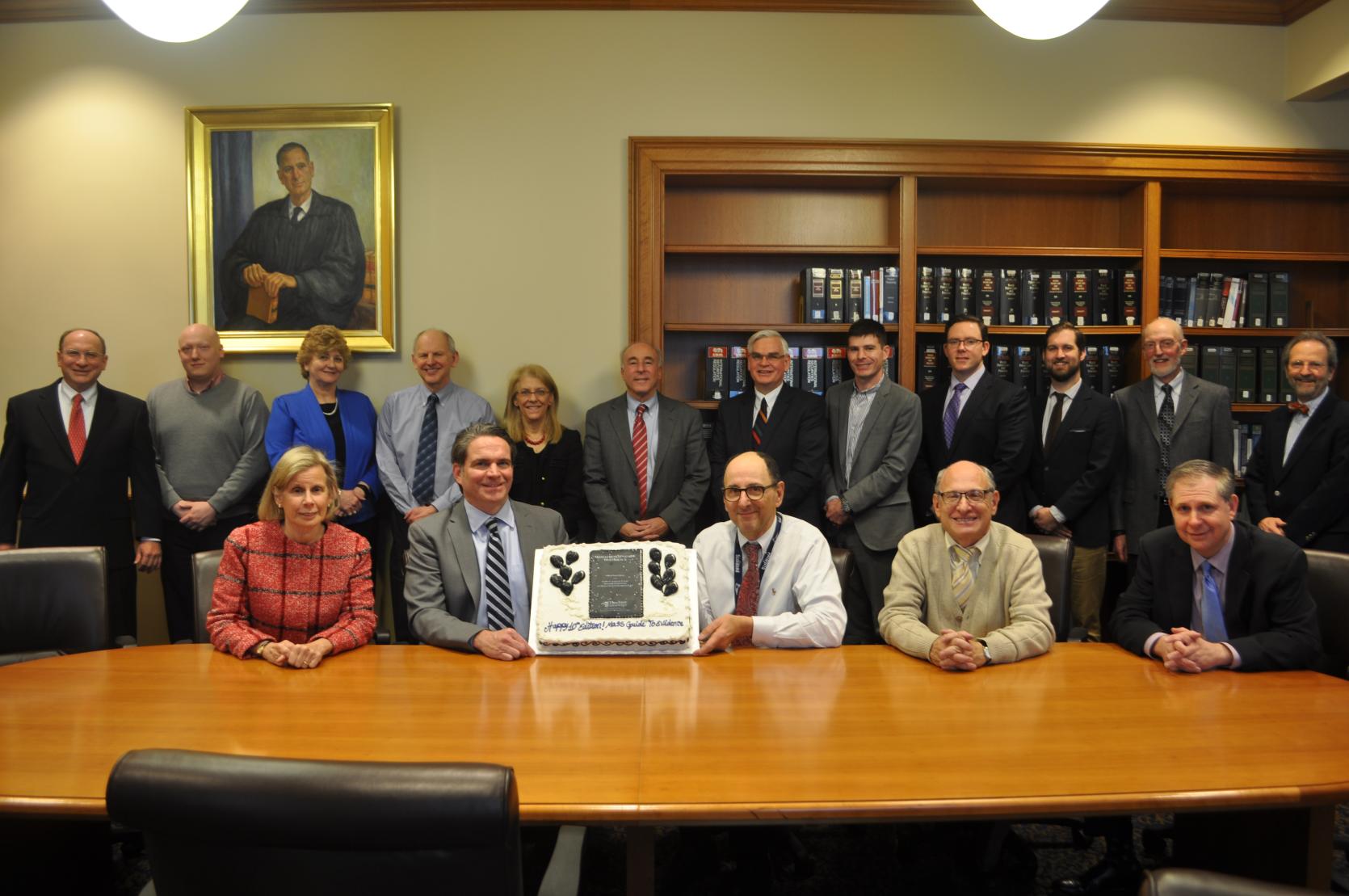 Members of the committee celebrated the publication of the tenth edition of the Massachusetts Guide to Evidenc.