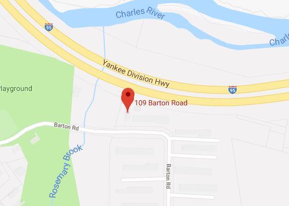 Map showing the location of the Wellesley Housing Authority offices.