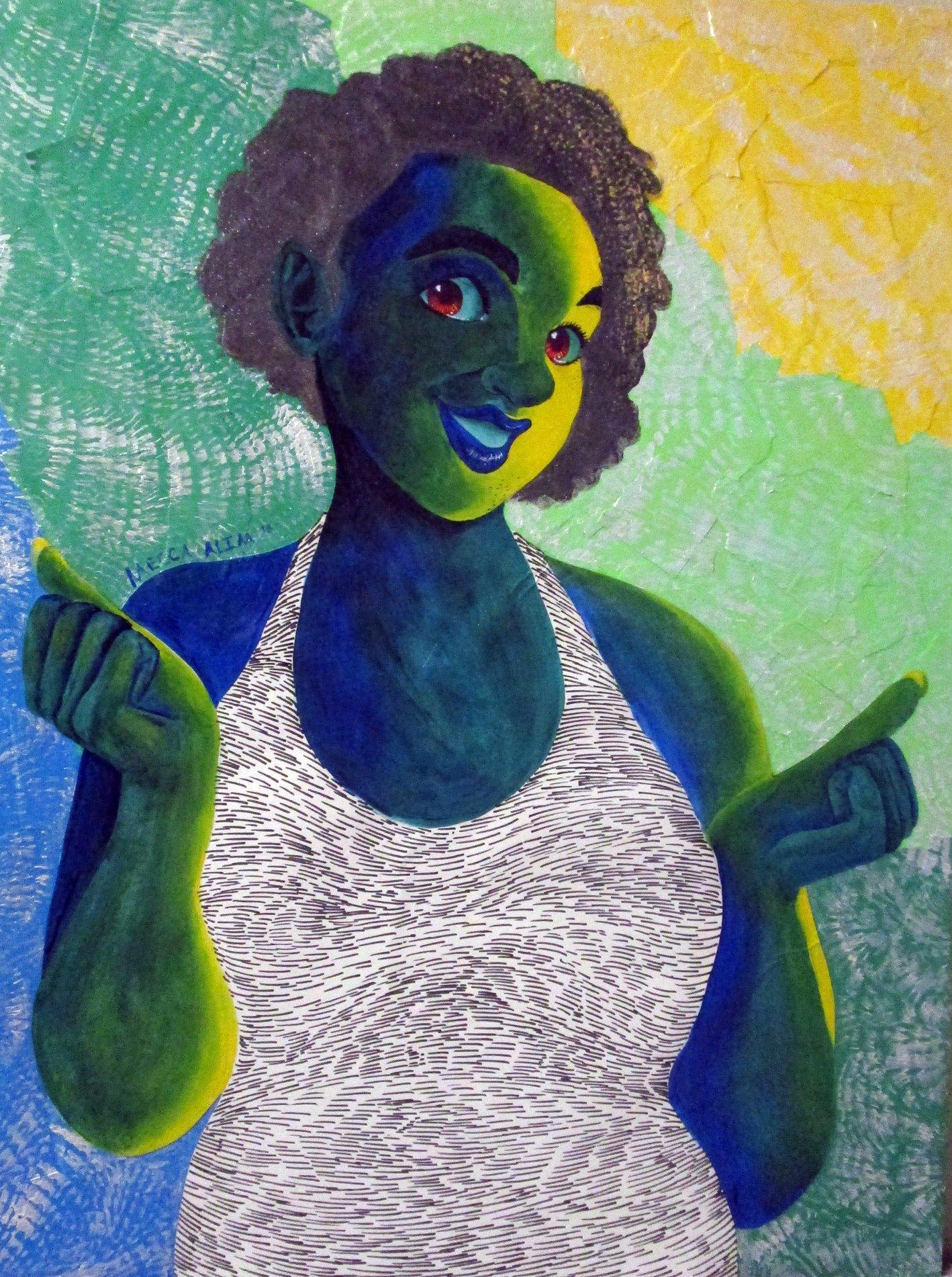 Mecca Alim illustration of Financial Analyst shrugging warmly.