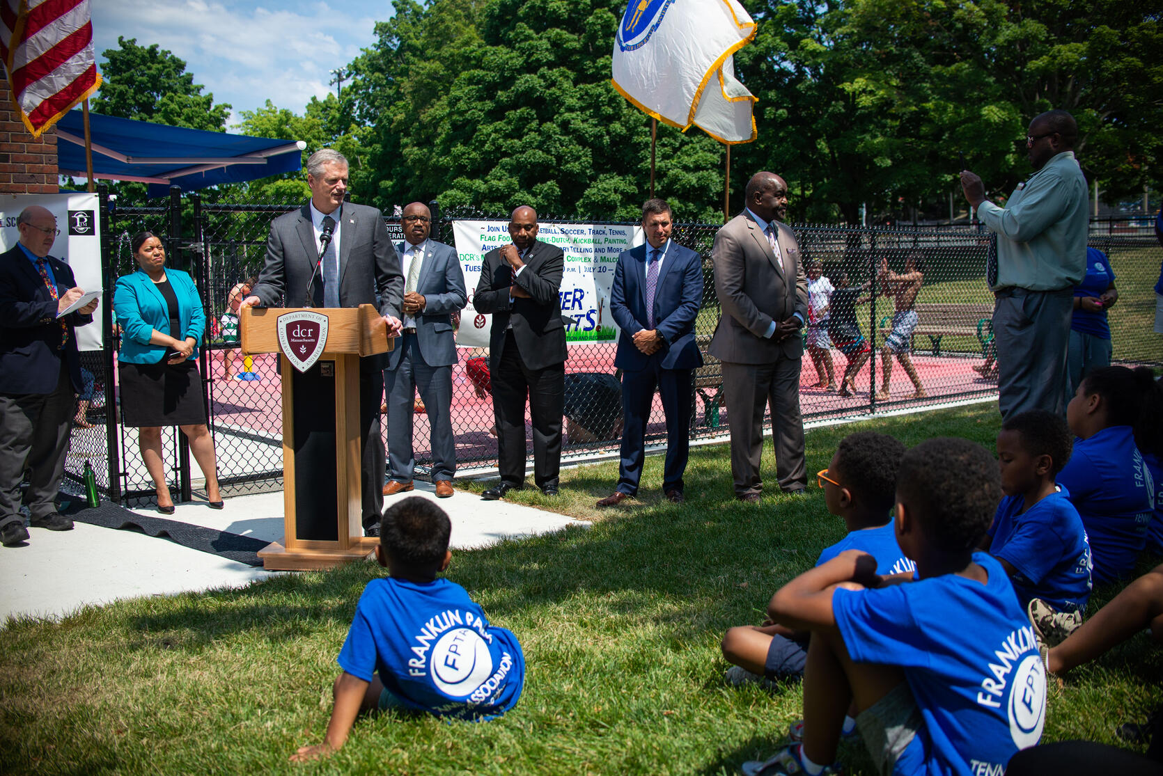 Governor Baker and others announce the 4th annual DCR Summer Nights Initiative.