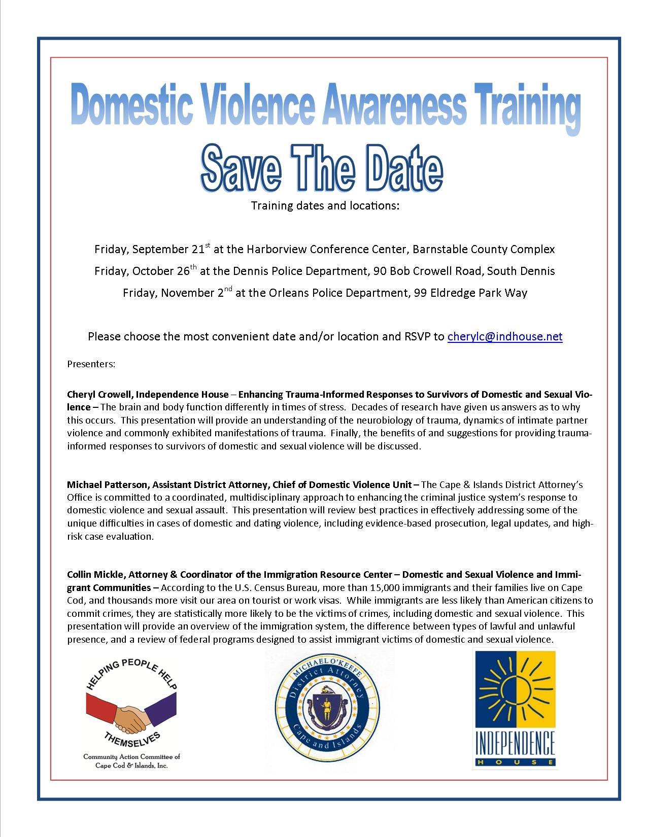 2018 Domestic Violence Awareness Training