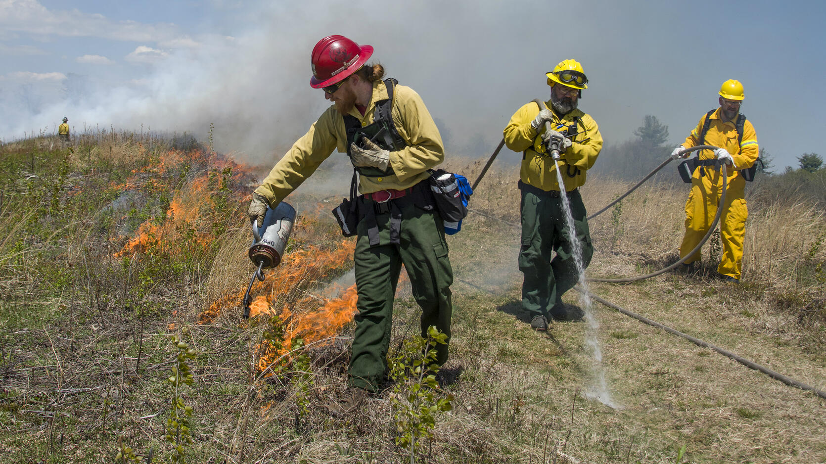 Crew performs prescribed fire