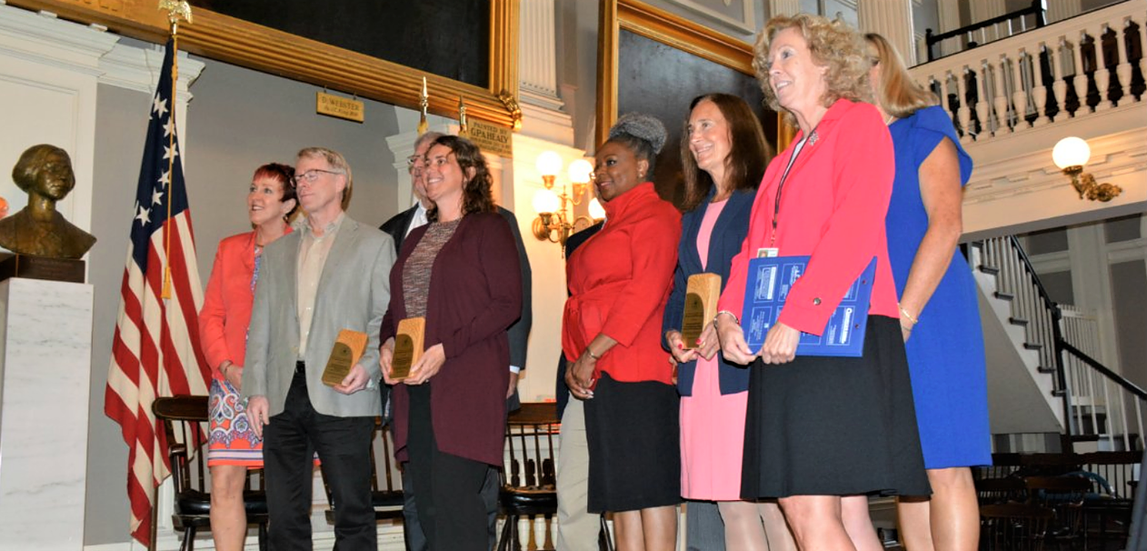 Group photo of Treasurer Goldberg and others receiving Children's Health Award from the Environmental Protection Agency (EPA)