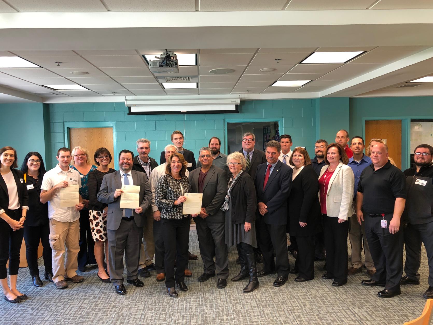 Lt. Governor Polito with Community Compact IT Grant award winners.