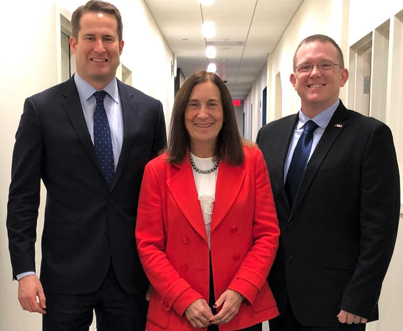 Photo of Treasurer Goldberg and Congressman Seth Moulton