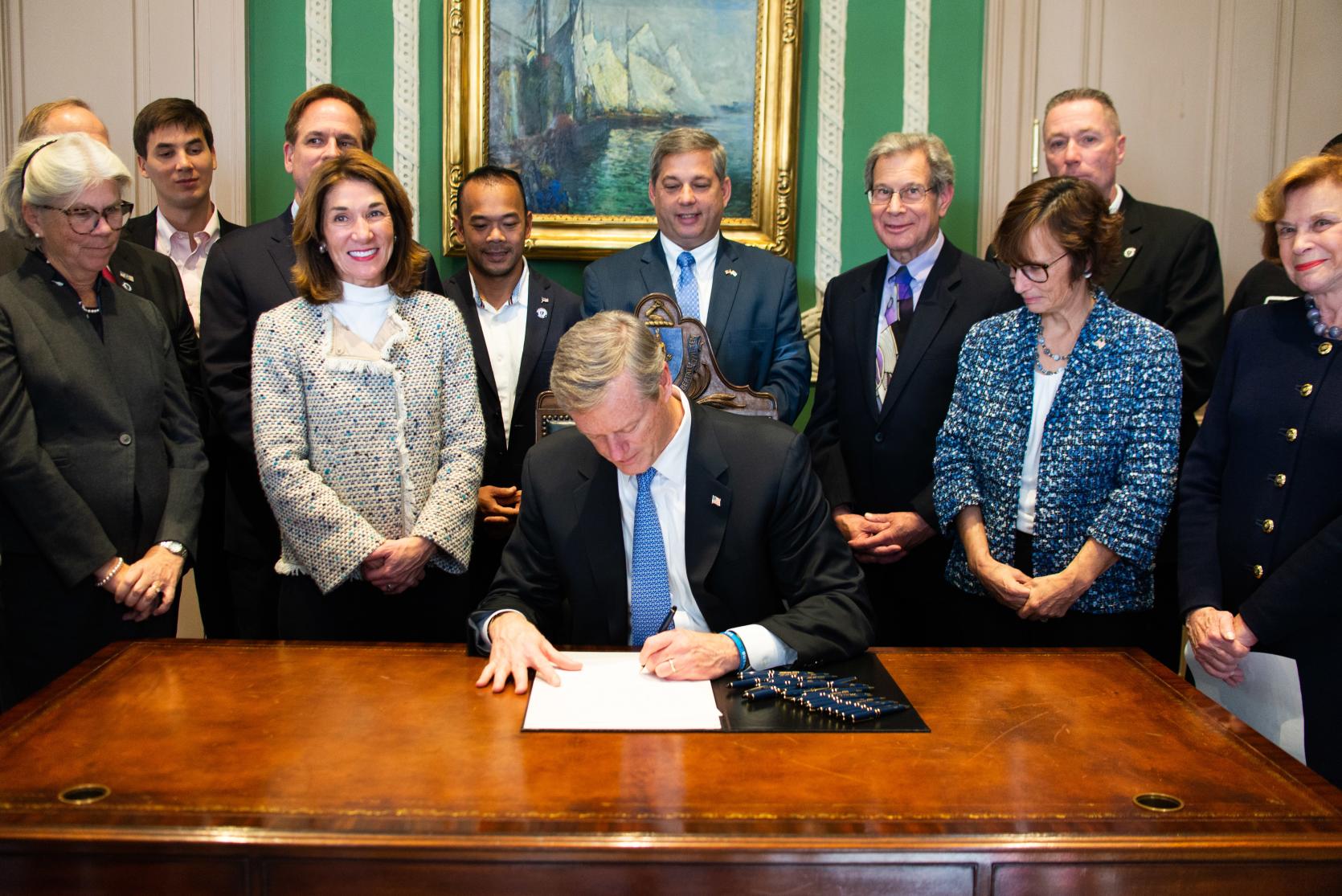 Governor Baker signs civics education legislation.