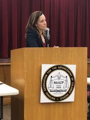 District Attorney Harrington addresses NAACP