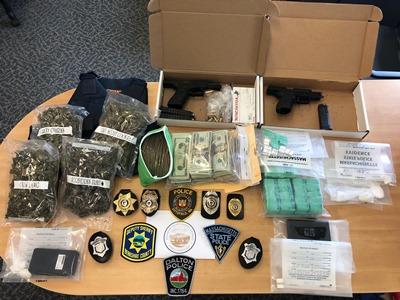 Seized items from Pittsfield drug raid