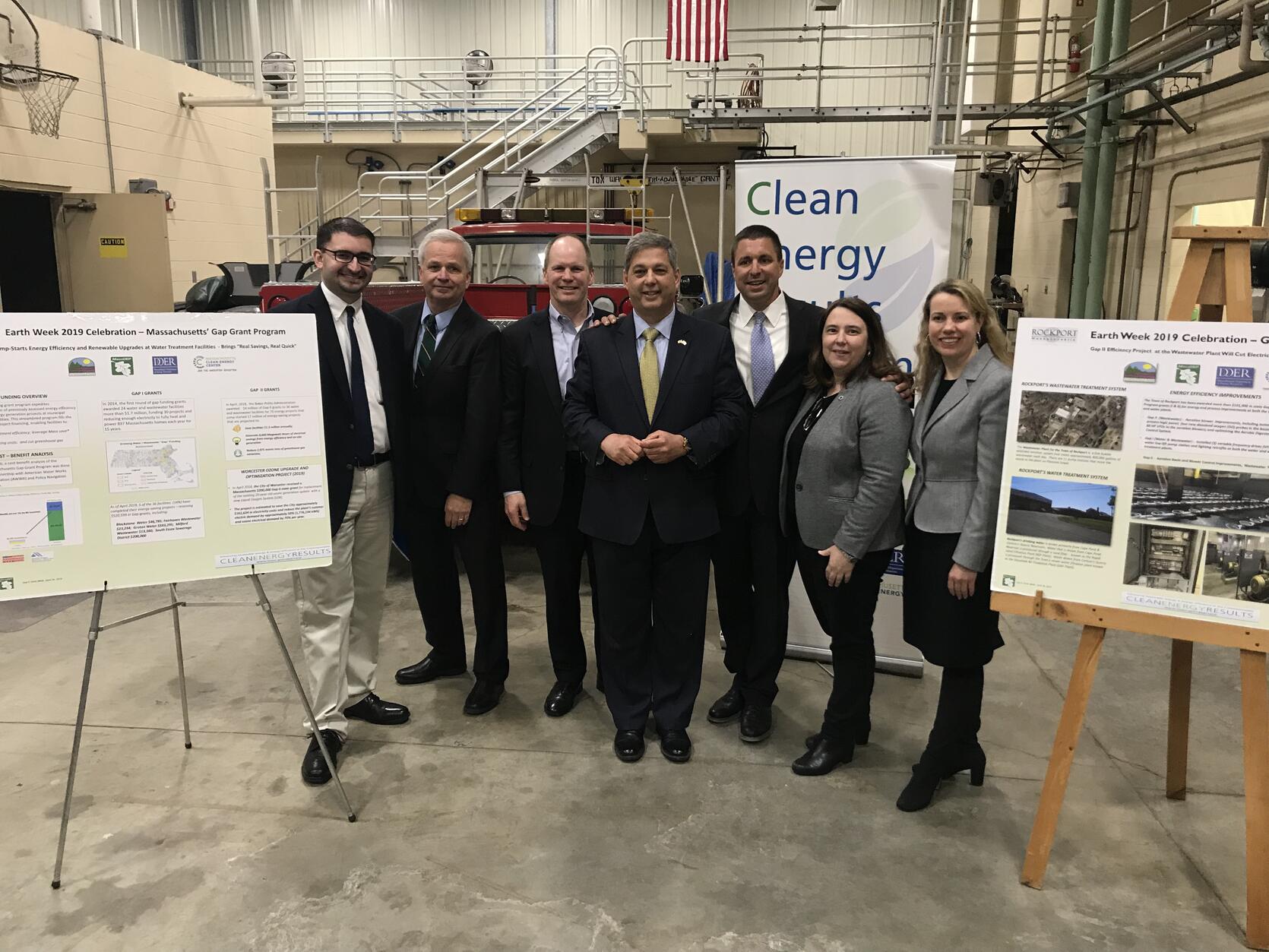 State and Local Officials at the Rockport Wastewater Plant