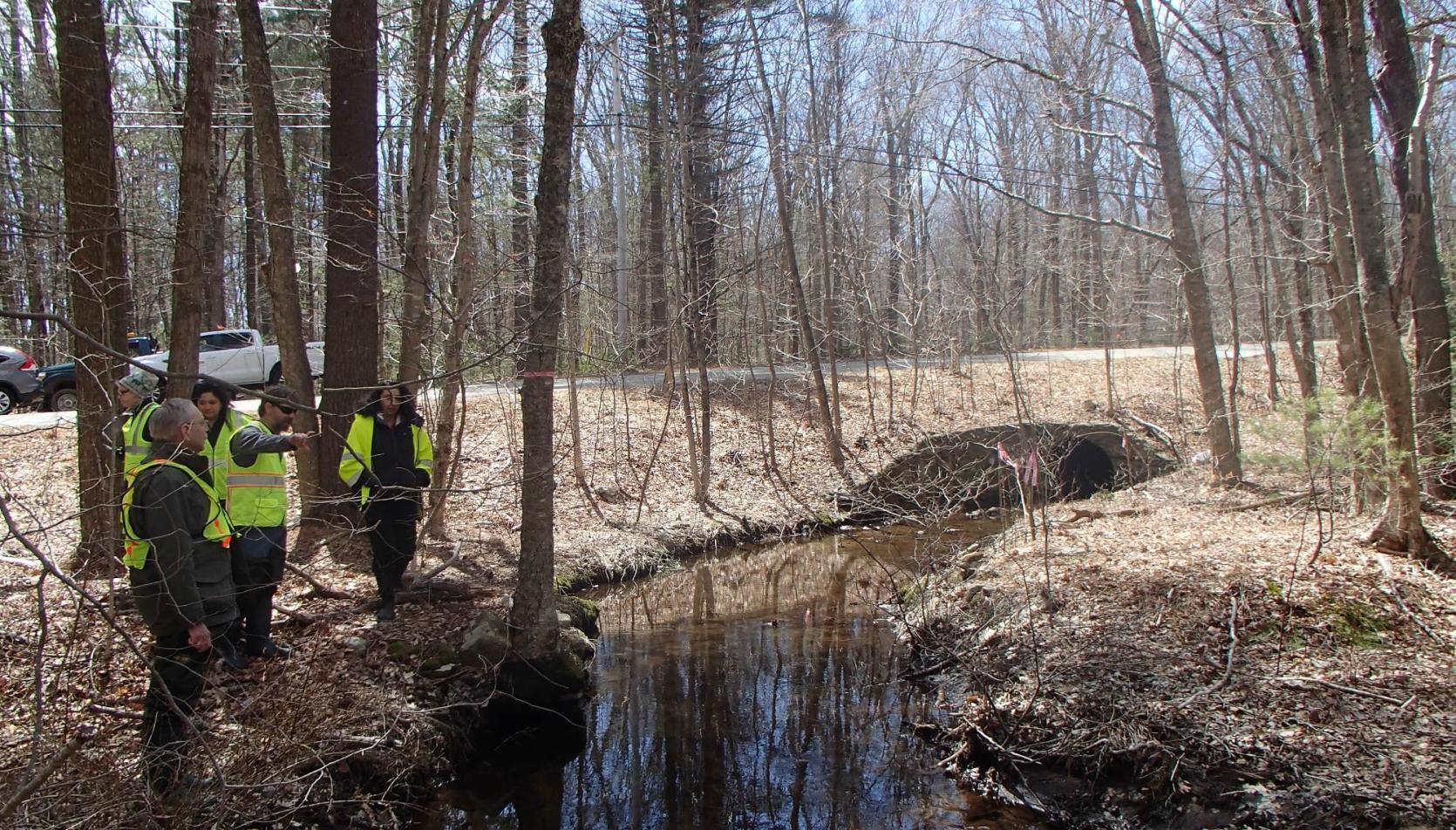 DER leads a training at site of undersized culvert