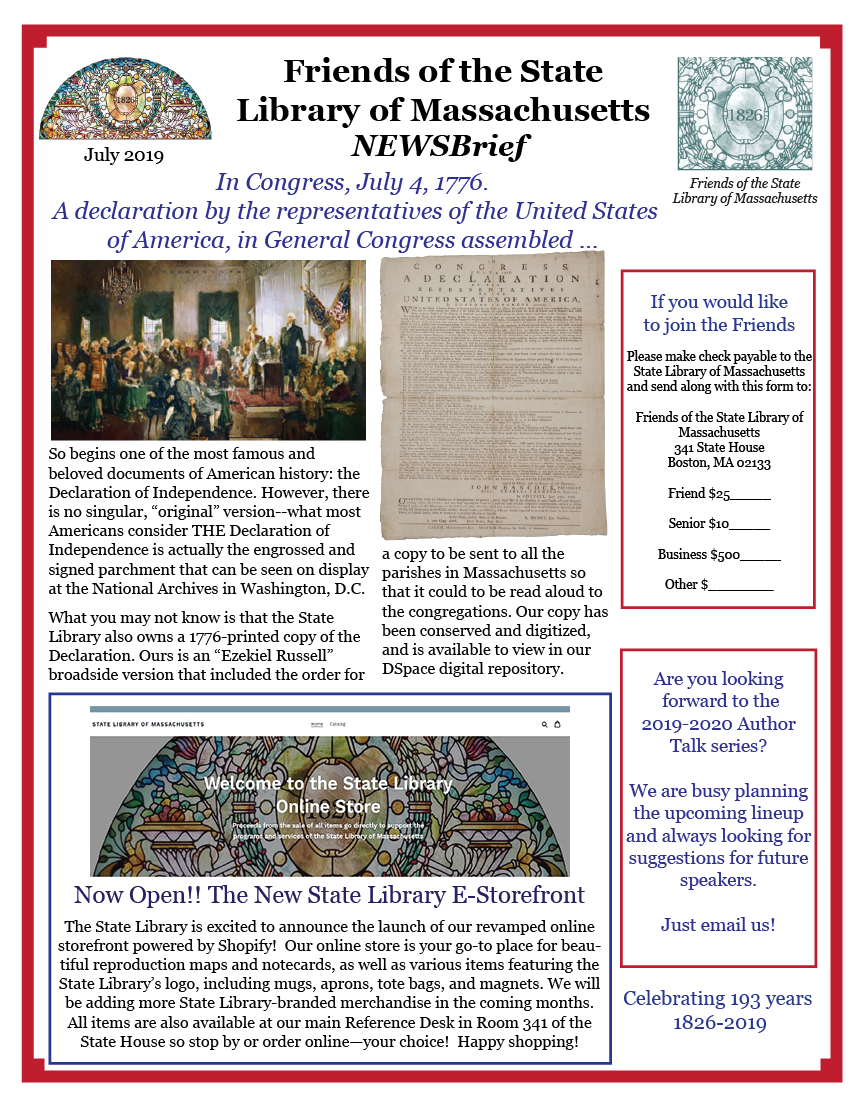 July Friends of the Library NewsBrief Image