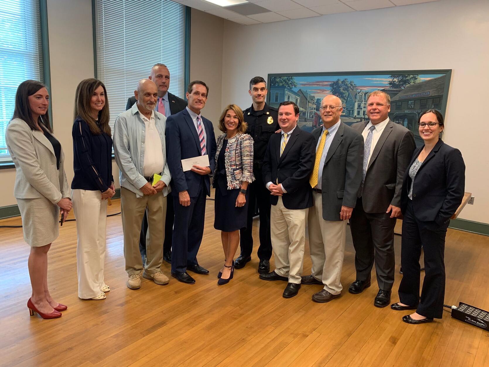 Lt. Governor Karyn Polito presents Massachusetts Dredging Awards in Hingham.