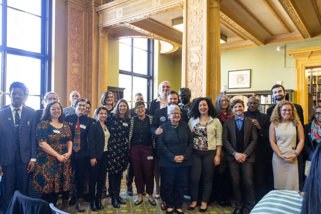 Commission members are sworn in at the State House in April 2019.