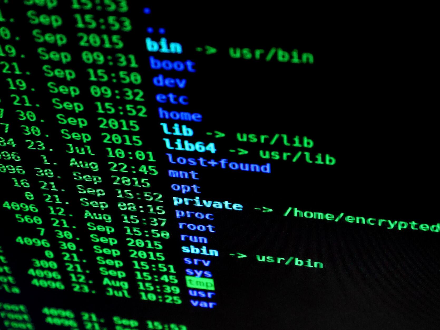 An image of computer code.